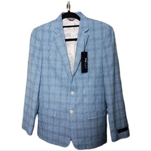 Tommy Hilfiger Boys End-on-End Stretch Glen Plaid Suit Jacket Size 18